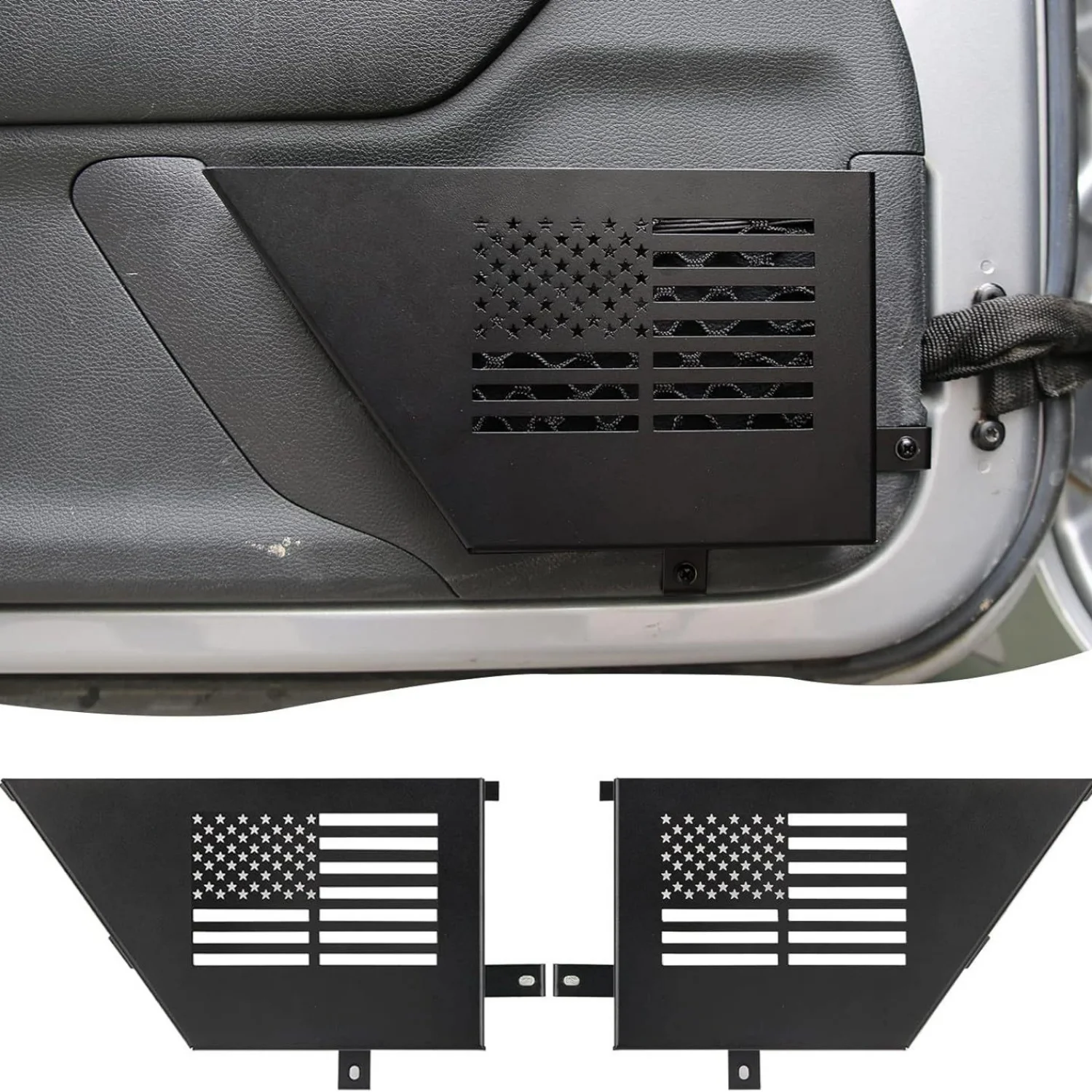 2PCS Aluminum Alloy Front Door Storage Box For Jeep Wrangler JK - 34
