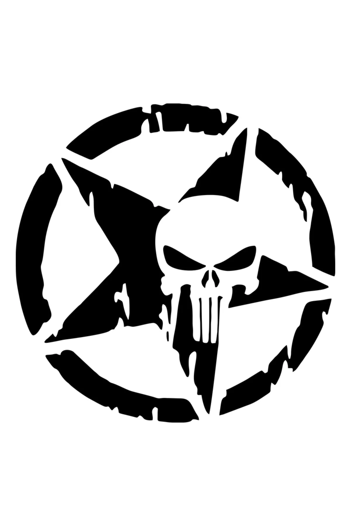 Choice 15CMX15CM G144 BLACK 15X15CM Town Oscar Mike Free Edition Army Star Decal Decal JEEP Wrangler Model